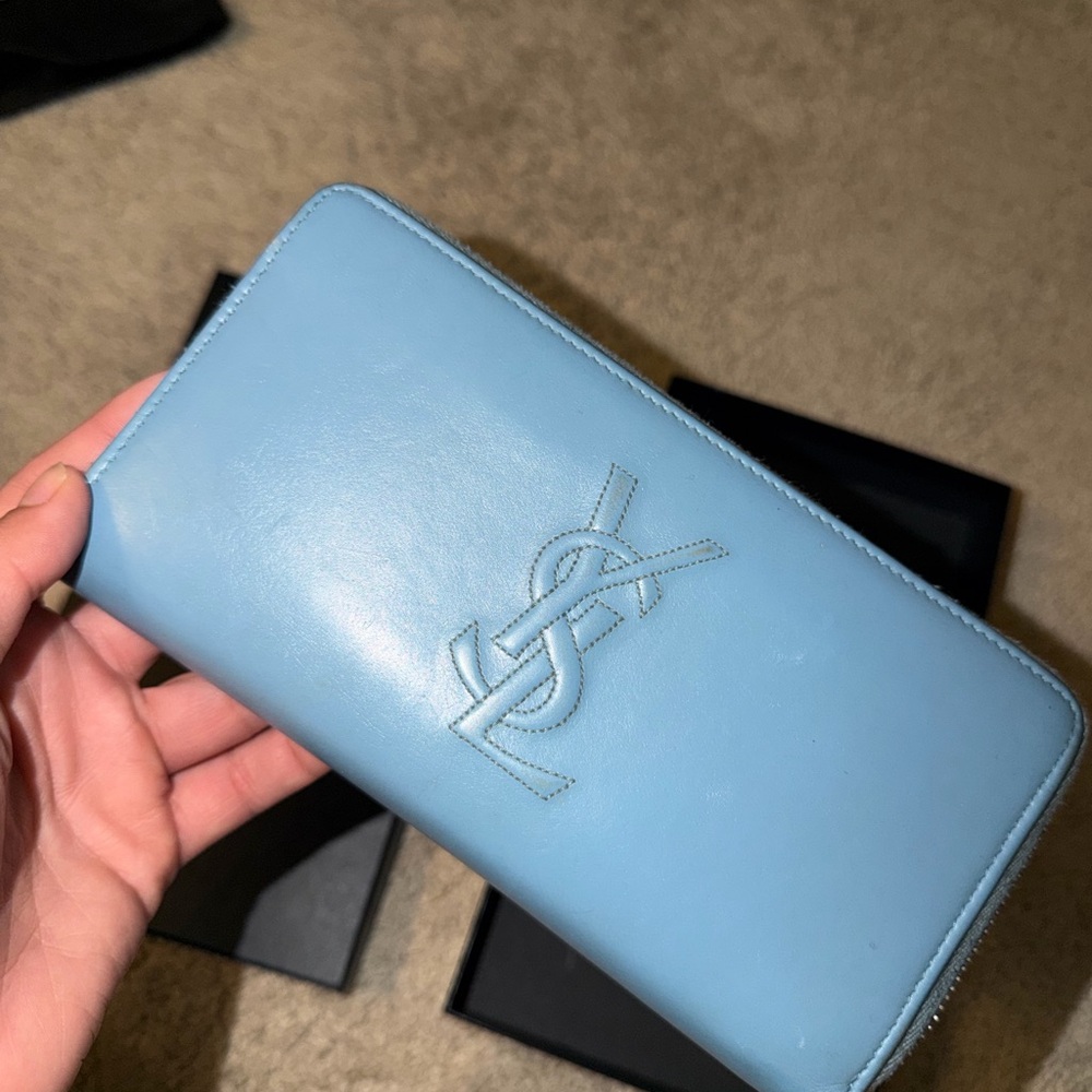 Yves Saint Laurent Blue Key & Card Holder